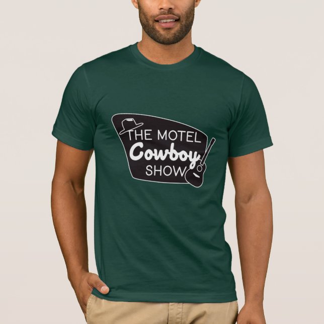 Motel Cowboy Show T-Shirt: Grüner T - Shirt (Vorderseite)
