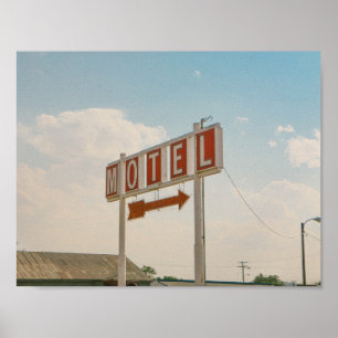 Motel-Schild Vintage-Fotografie Poster