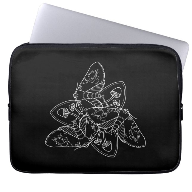 Moth and Mushroom Laptop Sleeve (Vorderseite)