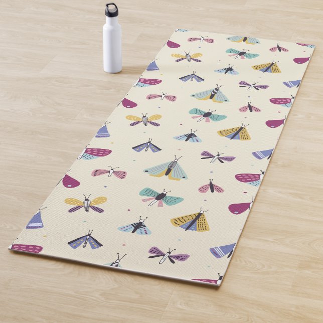 Moth Butterfly farbig Muster Yoga Mat Yogamatte (Beispiel)