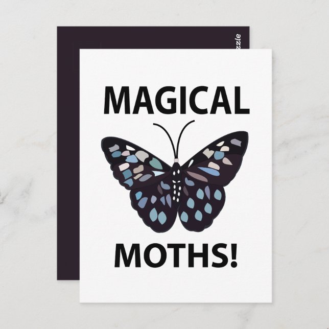 Moth Butterfly Magic Moths Postkarte (Vorne/Hinten)