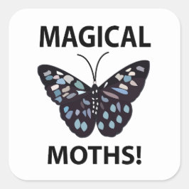 Moth Butterfly Magic Moths Quadratischer Aufkleber
