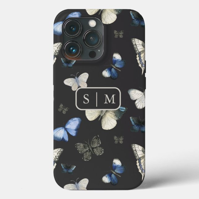 Moth Butterfly-Muster Case-Mate iPhone Case (Rückseite)