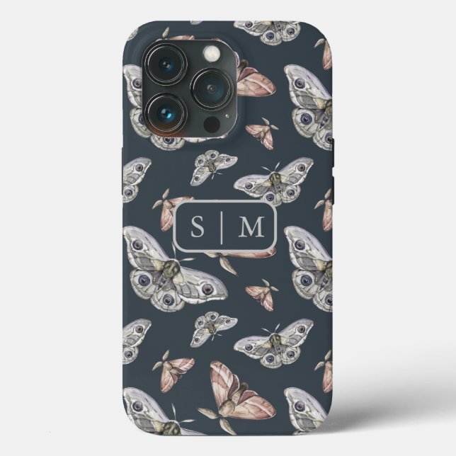Moth Butterfly-Muster Case-Mate iPhone Case (Rückseite)