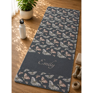 Moth-Butterfly-Muster-Yoga-Mat Yogamatte