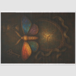 Moth Cracked Mirror & Key Decoupage Paper LGBTQ Seidenpapier