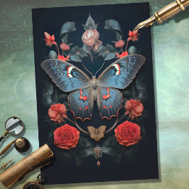 Moth Dark Academia 2 Dekoupage Paper Seidenpapier