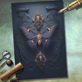 Moth Dark Academia 3 Dekoupage Paper Seidenpapier