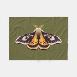 Moth Insect Art Goblincore Saturnia Witchy Green Fleecedecke