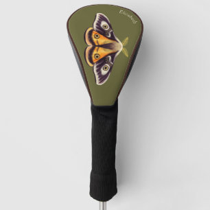 Moth Insect Art Goblincore Saturnia Witchy Green Golf Headcover