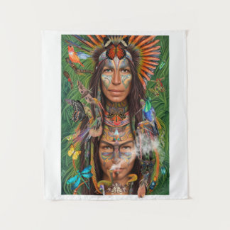 Moth Men Shamen Wandteppich