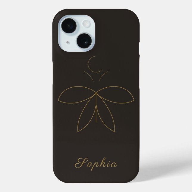 Moth & Moon Case-Mate iPhone Hülle (Rückseite)