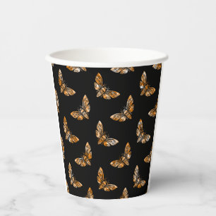 Moth-Muster des Todes Pappbecher
