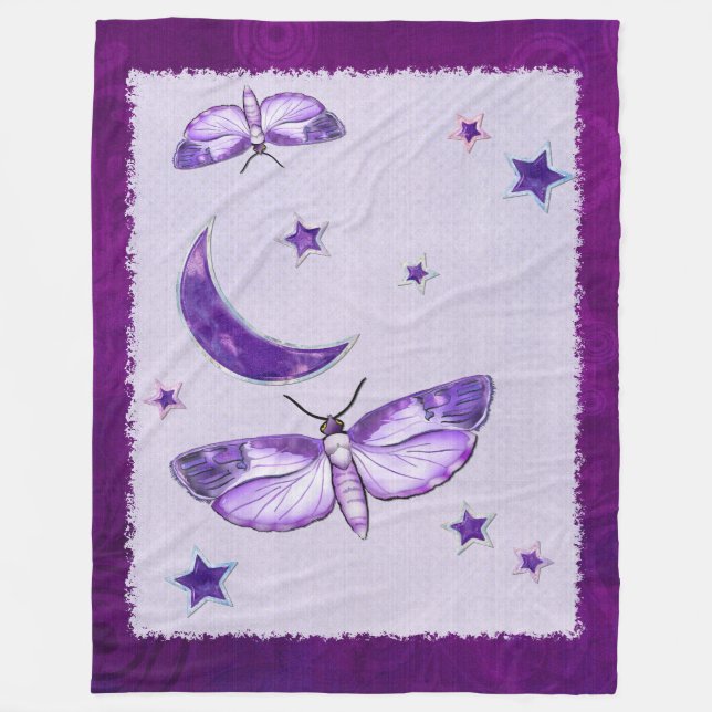 Moth Mystic New Age BEDINGT COMFORTER THROW Fleecedecke (Vorderseite)