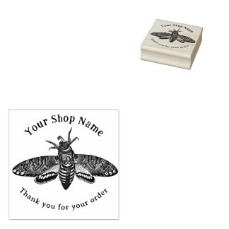 Moth of Death Template Small Business Gummistempel