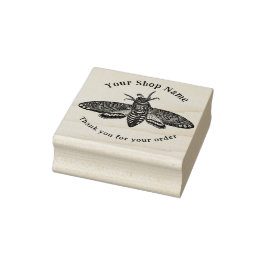 Moth of Death Template Small Business Gummistempel