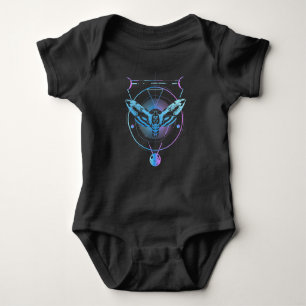 Moth Pastel Goth Geometric Witchy Crescent Baby Strampler