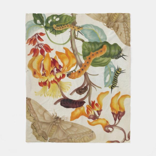 Moth Print Fleecedecke (Vorderseite)