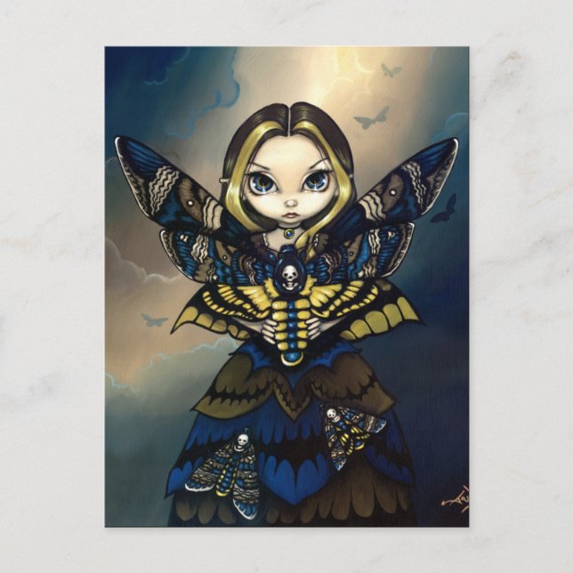 "Moth Queen: Acherontia Atropos" Postkarte (Vorderseite)