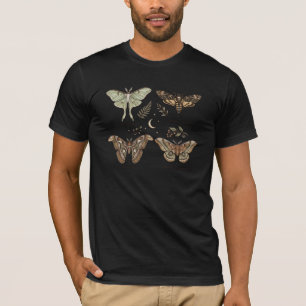 Moth-Sammlung Vintage Entomologie Dunkle Cottageco T-Shirt
