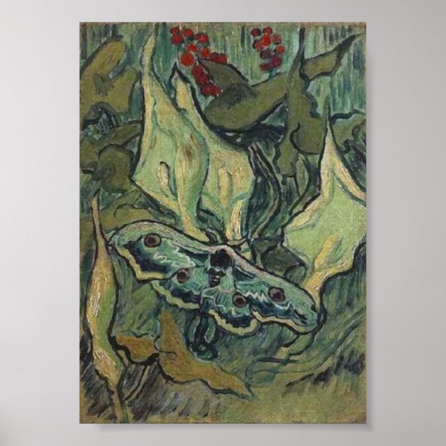 Moth Van Gogh Fine Art Poster (Vorne)