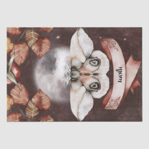 Moth Watercolor Fall Mysteriöses Orakel im Herbst Seidenpapier