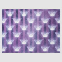 Moth white lila Striped pattern mystical Seidenpapier