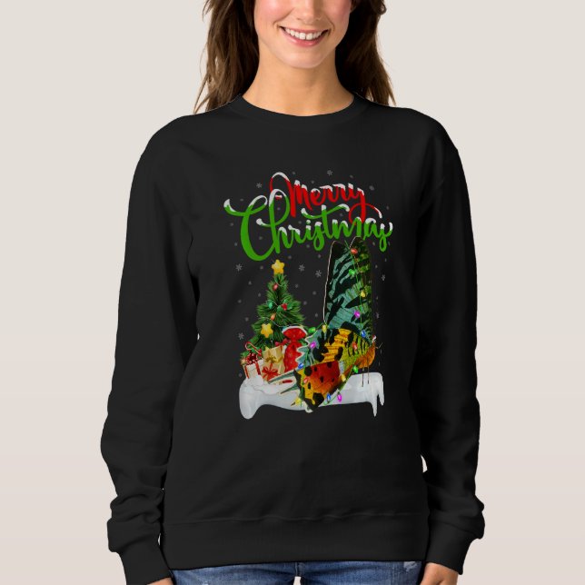 Moth  Xmas Decorations Santa Moth Christmas Sweatshirt (Vorderseite)