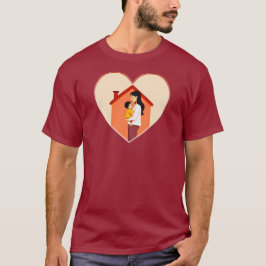 Mother and Child Love Illustration – Warm Family T-Shirt