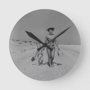 Mother and Son Runde Wanduhr