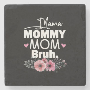 Mother Art Mama Mutti Mom Bruh Floral Geburtstag Steinuntersetzer