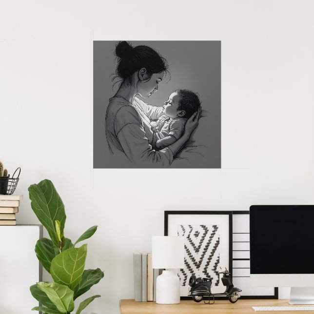 Mother & Baby artwork Poster (Heimbüro)