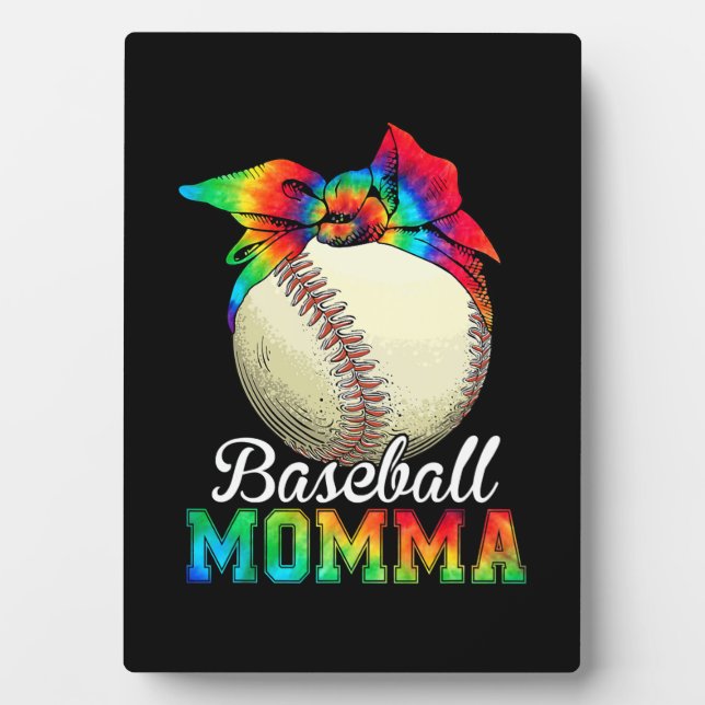 Mother Baseball Momma Birthday Fotoplatte (Vorderseite)