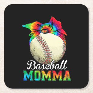 Mother Baseball Momma Birthday Rechteckiger Pappuntersetzer