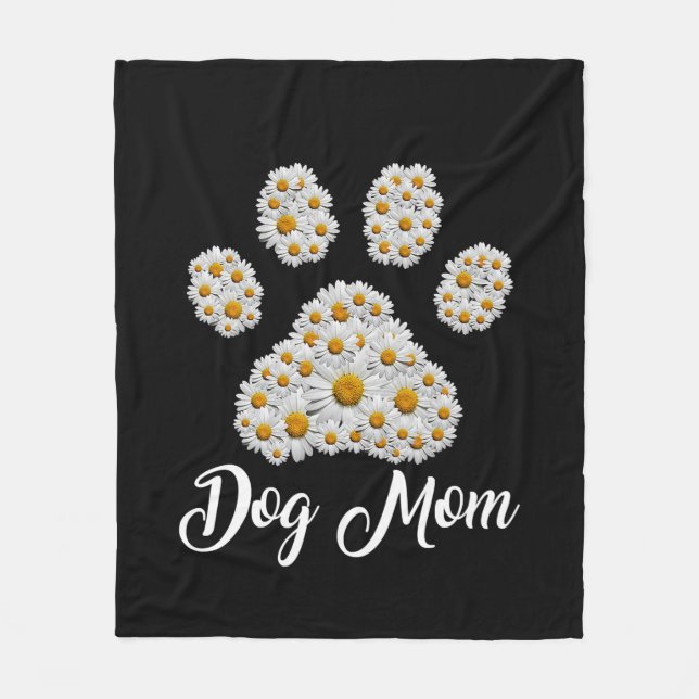 Mother Best Dog Mom Ever Birthday Fleecedecke (Vorderseite)