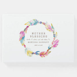 Mother Blessing Perlen federn boho bunt Gästebuch