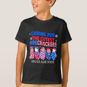 Mother Byby Nurse Patriotic Usa Flag American Insi T-Shirt