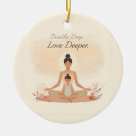 Mother & Child Meditation Serenity Art Keramik Ornament
