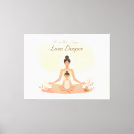 Mother & Child Meditation Serenity Art Leinwanddruck
