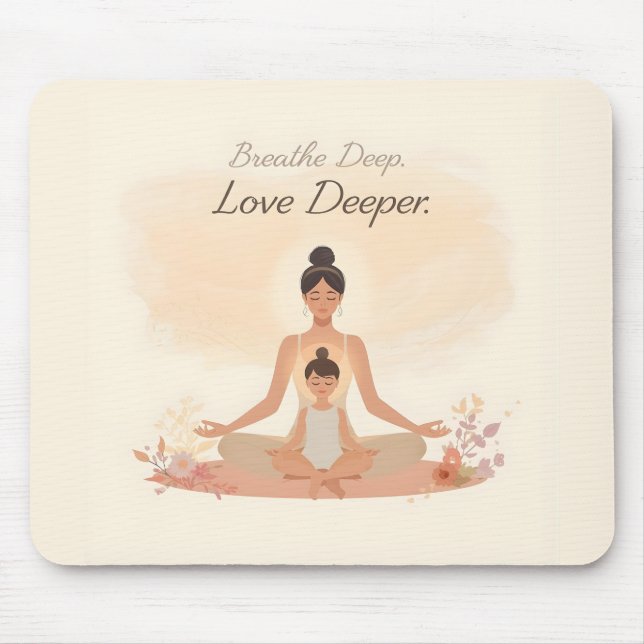 Mother & Child Meditation Serenity Art Mousepad (Vorne)