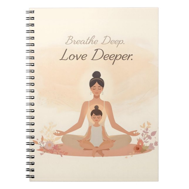 Mother & Child Meditation Serenity Art Notizblock (Vorderseite)