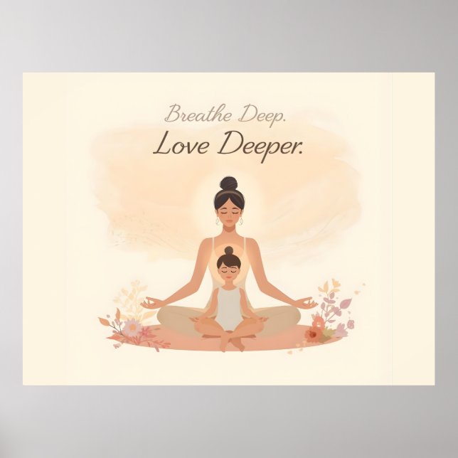 Mother & Child Meditation Serenity Art Poster (Vorne)