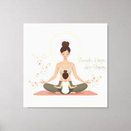 Mother Child Yoga Meditation Art Leinwanddruck