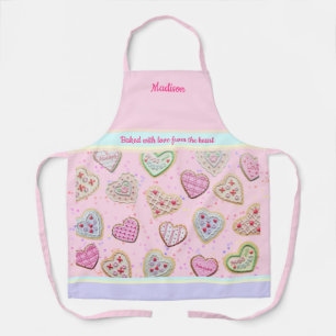 Mother Daughter Custom Herz Cookies Pastel Schürze