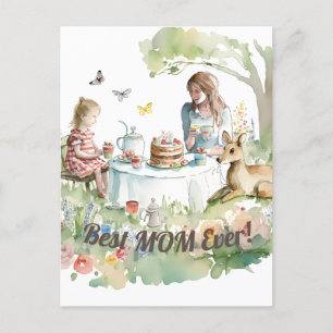 Mother Daughter Tea Party Postkarte