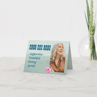 Mother Day Custom Foto und Words Blue Karte