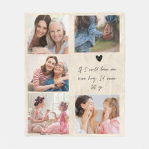Mother Day Memorial Mama Foto Blanket Custom