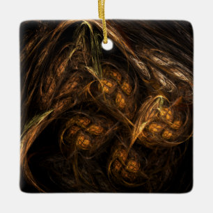 Mother Earth Abstrakt Art Square Ornament