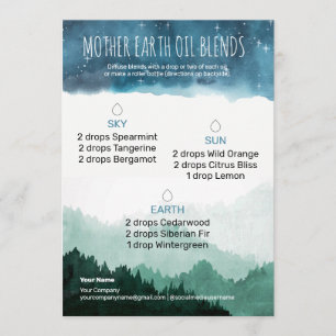 Mother Earth Essential Oil-Diffuser-Mischungen Einladung