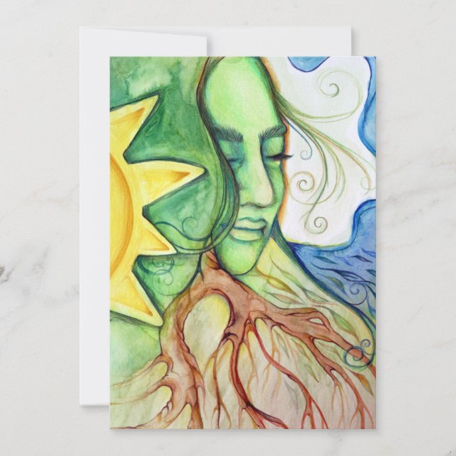 Mother Earth Gaia Goddess  Einladung (Vorderseite)